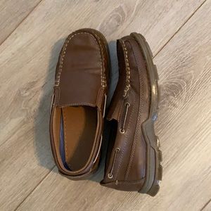 Boys Anchors Edge Bay brown dress shoes
